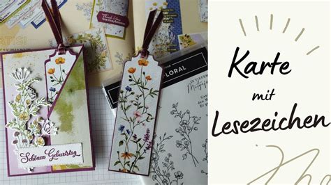 Karte Mit Lesezeichen Filigran Floral Stampin Up Youtube