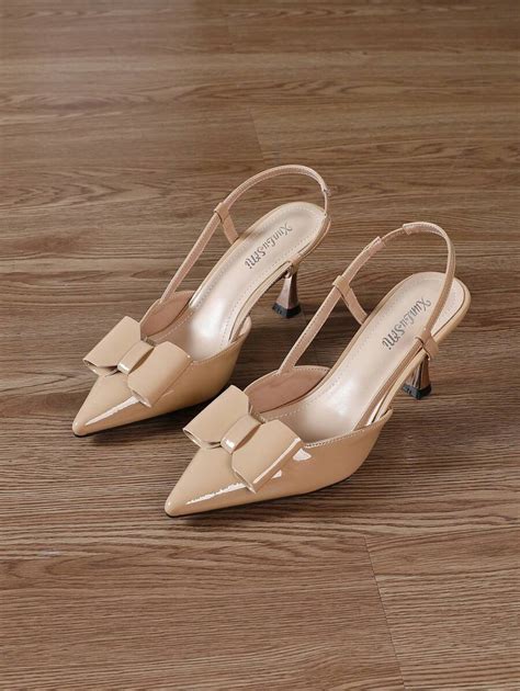 Women S Fashion Nude Color High Heels Pointed Toe Wedge Heeled Sandals