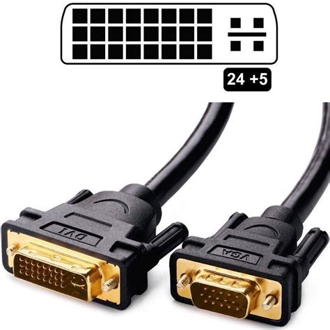 Cable DVI a VGA 1,8 MTS M-M 24+5