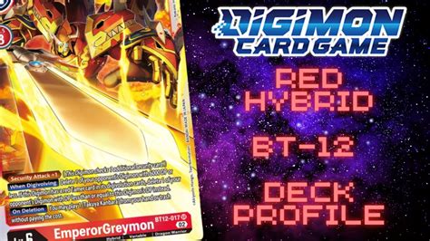 BT12 Red Hybrid Deck Profile Gameplay Digimon Card Game YouTube