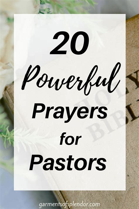 20 Powerful Prayers for Pastors and Church Leaders