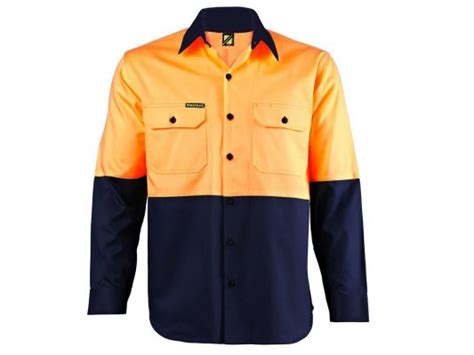 Long Sleeve Vented Hi Viz Shirt Ws4247 Ritesafe