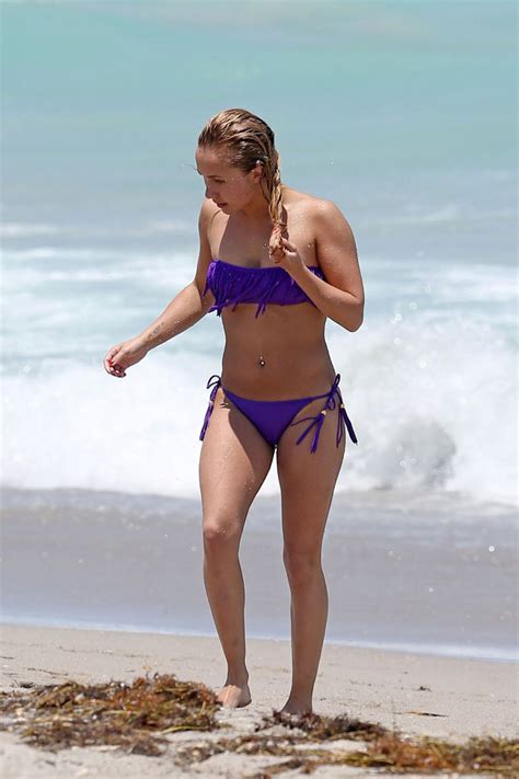 Hayden Panettiere In A Purple Bikini Magazine Photoshoot Actress