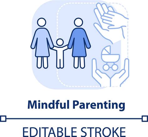 Mindful Parenting Light Blue Concept Icon Benefit Of Same Sex Parenting Abstract Idea Thin Line