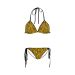 Yellow Zebra Stripes Custom Bikini Swimsuit Id D