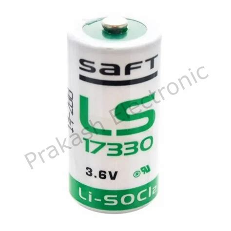 Saft LS17330 3.6volt Size: 2/3AA Li-SOCL2 Battery, For Memory Back-ups ...