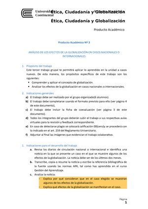 Pa3 etica ciudadania y globalizacion Pregunta 1 Correcta Puntúa 1 00