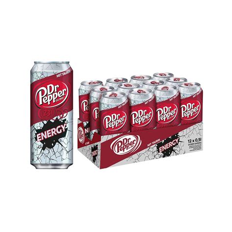 Dr Pepper Energy, 12er Pack, (12 x 500 ml) inc. EINWEG Pfand : Amazon ...