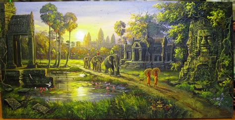 Angkor Wat Painting at PaintingValley.com | Explore collection of ...