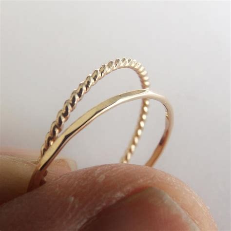 Boho Gold Ring Set Etsy