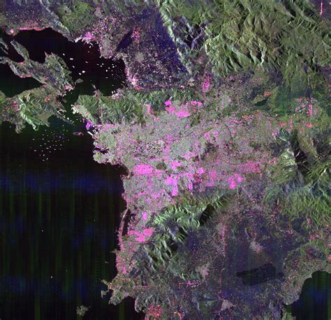Space Radar Image Of Athens Greece Nasa Science