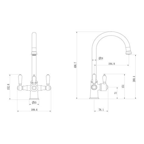 Hatta Brushed Brass Traditional White Lever In Instant Hot Boiling Water Kitchen Tap Set
