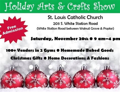 Were Back 29th Annual Holiday Arts And Crafts Show At St Louis Church