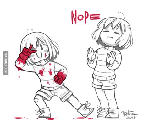 Genocide Route Vs True Pacifist Route My Undertale Fanart 9gag