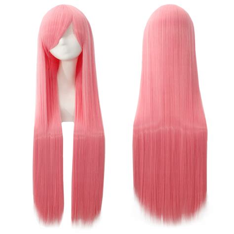 Купить ЖЕНСКИЙ РОЗОВЫЙ ПАРИК, длинные прямые волосы, парики для косплея ...