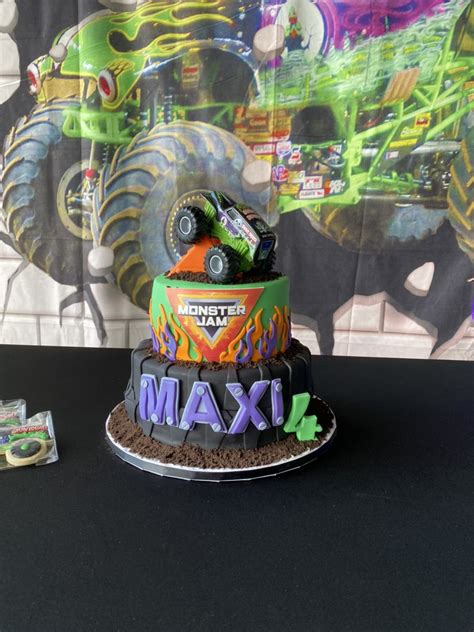 Monster Jam Monster Truck Grave Digger Theme Cake Topper Artofit