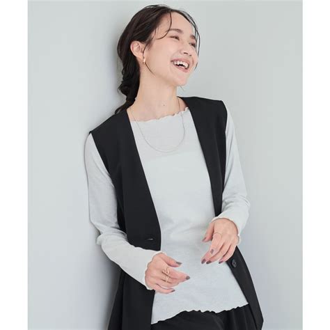 キューティーブロンド Cutie Blonde 一枚でもインナーでも きらきらメロウテレコトップス ホワイト ファッション通販 MAGASEEK マガシーク