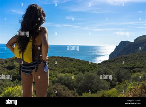 Woman Hiking In Bikini Hi Res Stock Photography And Images Alamy