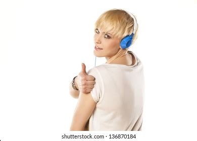 Happy Cute Short Haired Blonde Showing Stock Photo Shutterstock