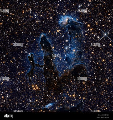 Pillars of Creation. Eagle Nebula in the constellation Serpens Stock ...