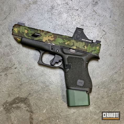 Glock 48 Cerakoted Using Multicam® Bright Green Cerakote