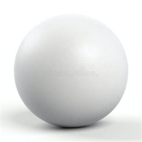 A White Sphere Isolated On White Background In Studio Stock