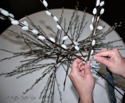 Diy Spring Pussy Willow Starburst Wallhanging