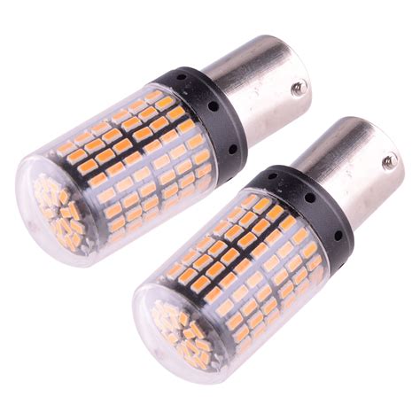 2x 1156PY BAU15S 7507 PY21W LED Super Bright Yellow Car Light Bulb B5