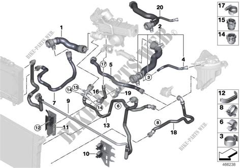 Flexibles Système De Refroidissement Pour Bmw 530d Bmw Catalogue De Pièces Détachées D Origine