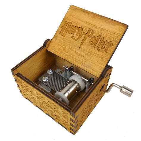 Harry Potter Music Box Engraved Wooden Classic Hand Crank Music Box