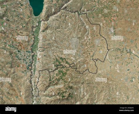 Irbid Province Of Jordan High Resolution Satellite Map Stock Photo