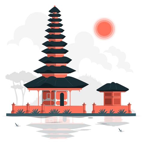 Premium Vector Bali Concept Illustration