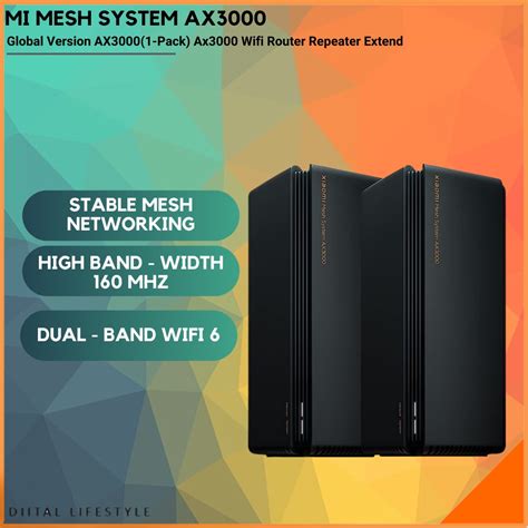 Xiaomi Mesh System AX3000 WiFi 6 Modem 2976Mbps OFDMA Access Point Mode ...