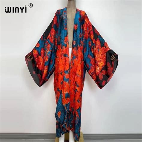 Robe de plage WINYI Cardigan à manches chauve souris pour femmes Bikini Sweet Lady Rose Boho