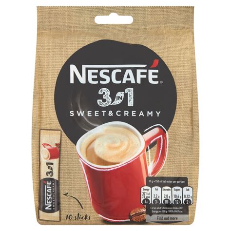 Nescafé 3in1 Sweet Creamy azonnal oldódó kávéspecialitás 10 x 17 g