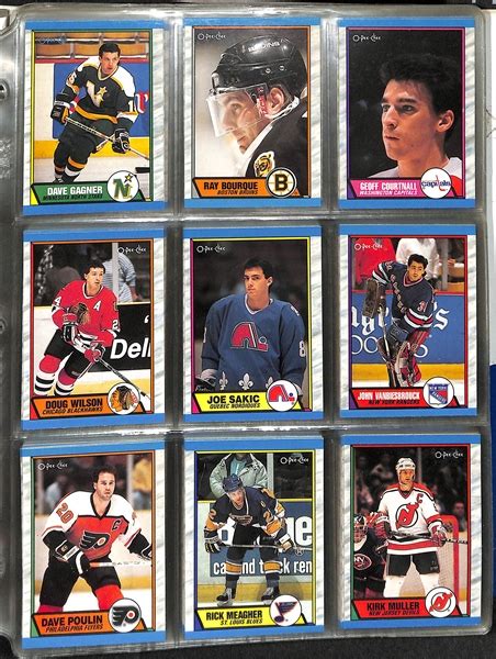 Lot Detail 1989 90 O Pee Chee Hockey Complete Set With Joe Sakic