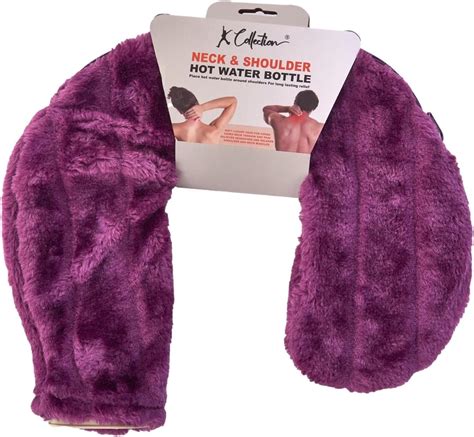 K Collection Neck And Shoulder Hot Water Bottle Round Hot Water Bottle With Removable Faux Fur