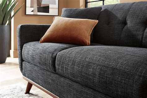 East Side Black Chenille Fabric Sofa Rooms To Go