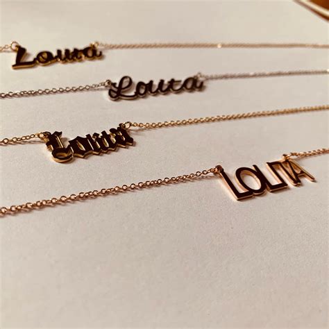 Personalized Name Necklace, Customized Necklace, Dainty Name Necklace, Gold Chain Necklace ...