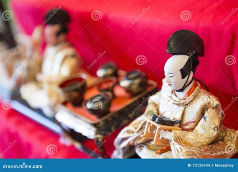 Japan February 21 2016 Hina Dolls On Shelf For Hinamatsuri