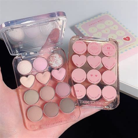 Sweetmint Color Mini Heart Shaped Eyeshadow Palette Multi Functional Nude Shades Subtle