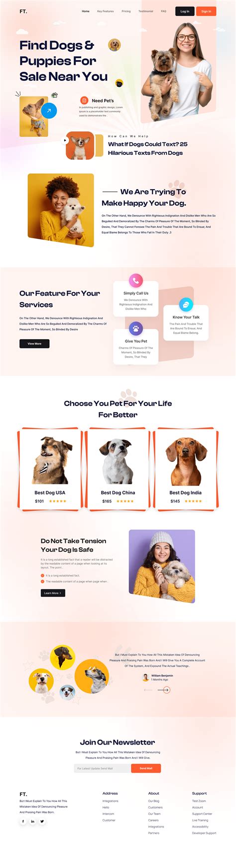 Pet selling Website on Behance