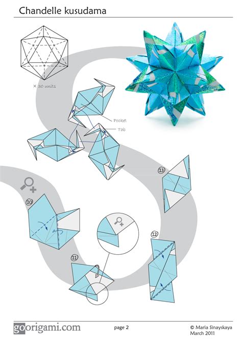 Chandelle Kusudama By Maria Sinayskaya Diagram
