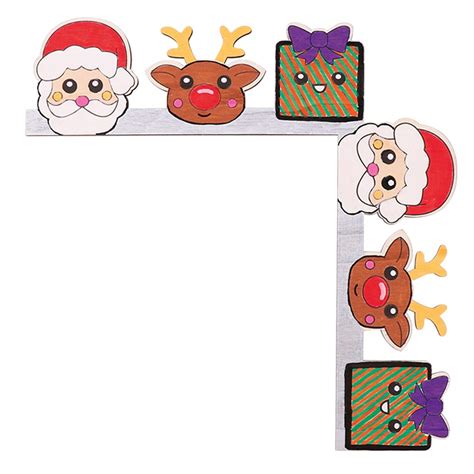 Wooden Door Frame Corners Christmas Characters Pack Of 10
