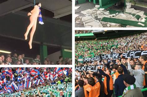 The Mayhem Of The Old Firm Returns As Offensive Effigies Banners And