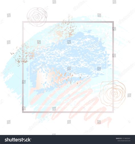 Golden Pink Nude Art Frames Modern Stock Vector Royalty Free