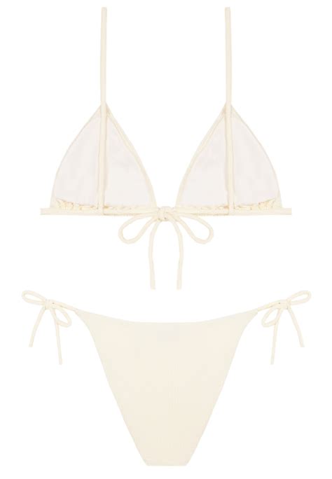 Bikini Tri Ngulo Ecru Beige Robin Collection Robin Collection