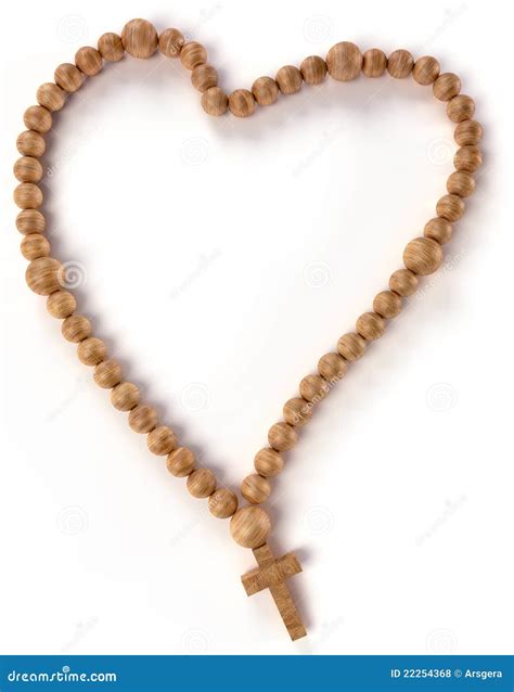 Chaplet Or Rosary Beads Heart Shape Stock Photo Image Of Object