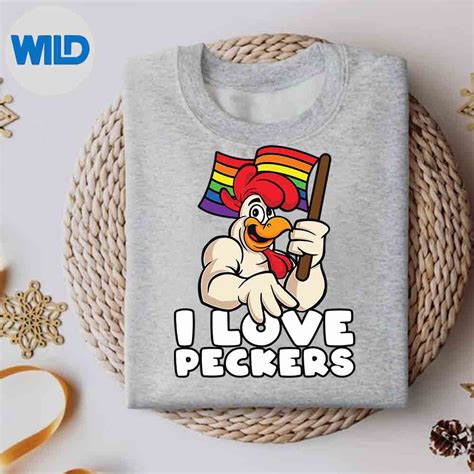 Lgbt Chicken Dad Svg Lgbt Rainbow Flag Rooster Pun I Love Peckers Gay Chicken Dad Svg Wildsvg