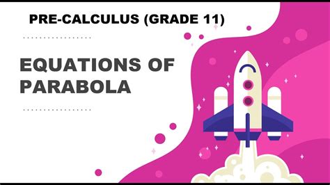 Equation Of Parabola Shs Grade Pre Calculus Q W M Youtube